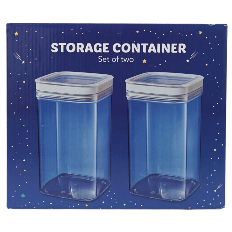 Voorraaddozen set 2 stuks 1,8 liter