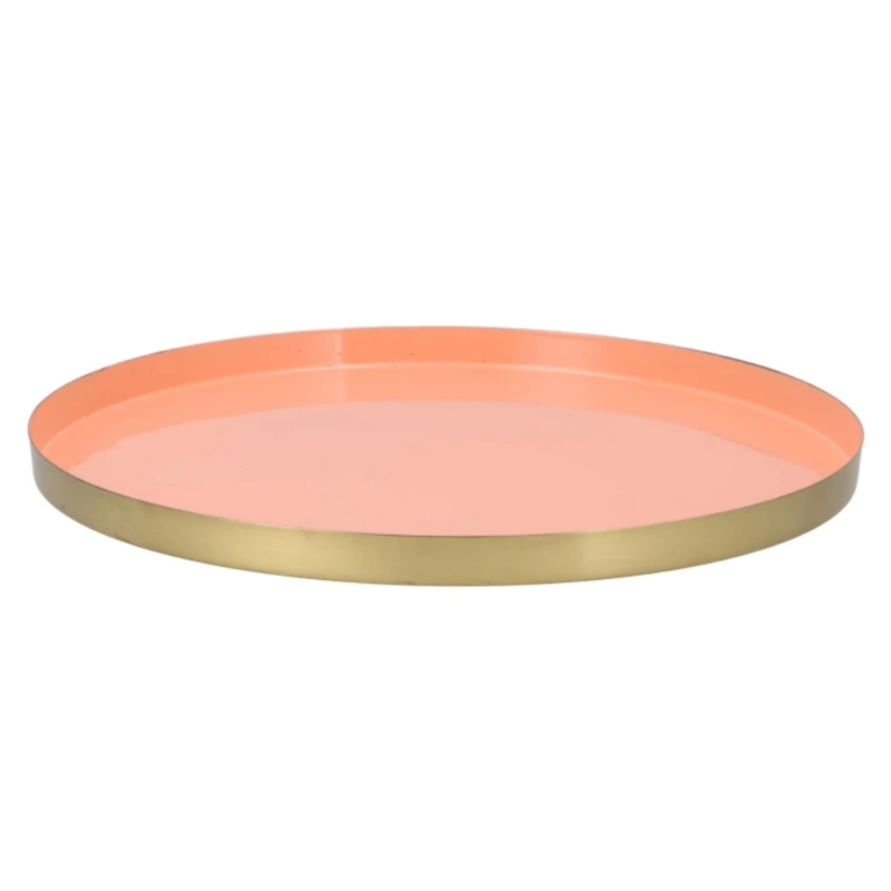 Dienblad Marrakech perzik goudkleurig 40 cm