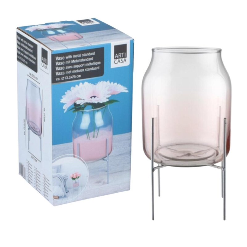 Vaas op standaard 25 cm