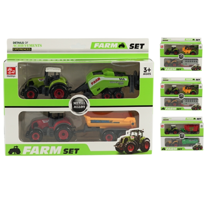 Sunq Toys tractorset 4-delig 22 cm