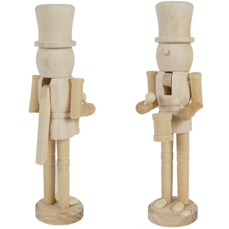 DIY notenkraker hout 25,5 cm 2 assorti