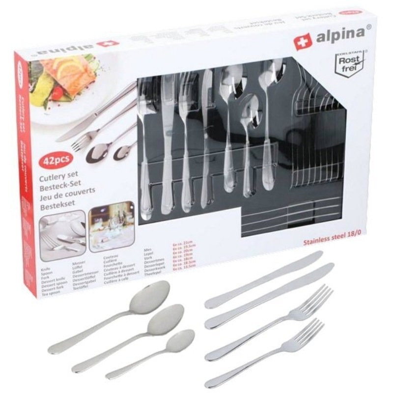 Alpina bestekset  rvs 42 delig