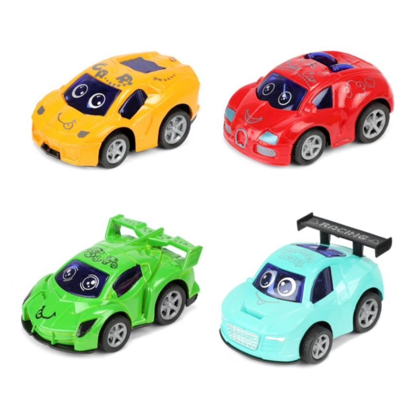 Toi-Toys Turbo Racers  terugtrek auto 7 cm set van 4