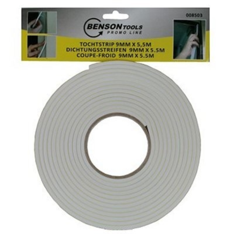 Tochtstrip zelfklevend rol 5.5 mtr