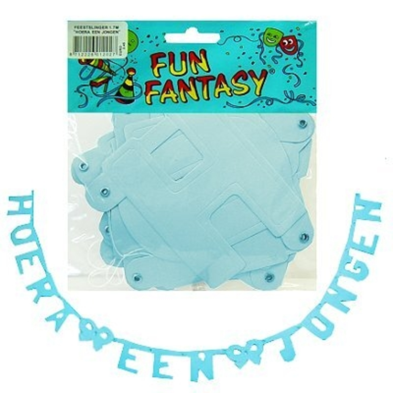 Letterslinger geboorte hoera jongen