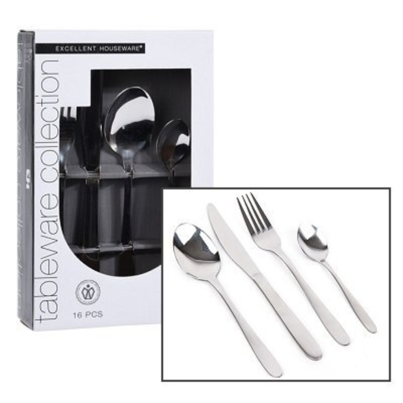 Bestekset rvs 16 delig