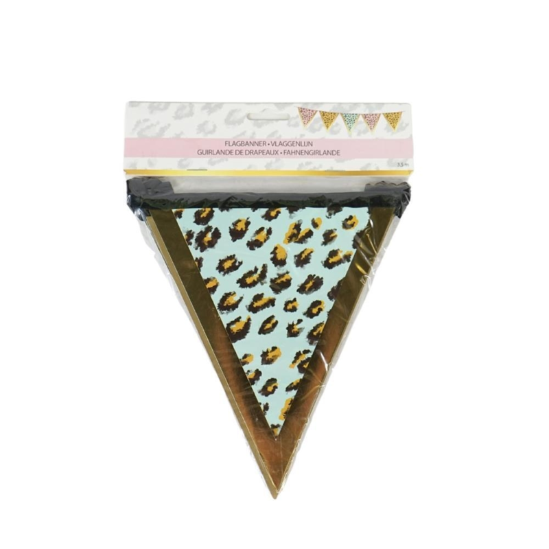 Vlaggenlijn Funky Leopard 350 cm
