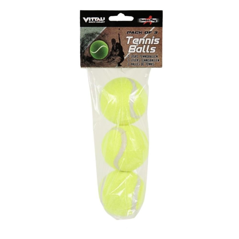 Summerplay tennisballen geel 6,3 cm set van 3