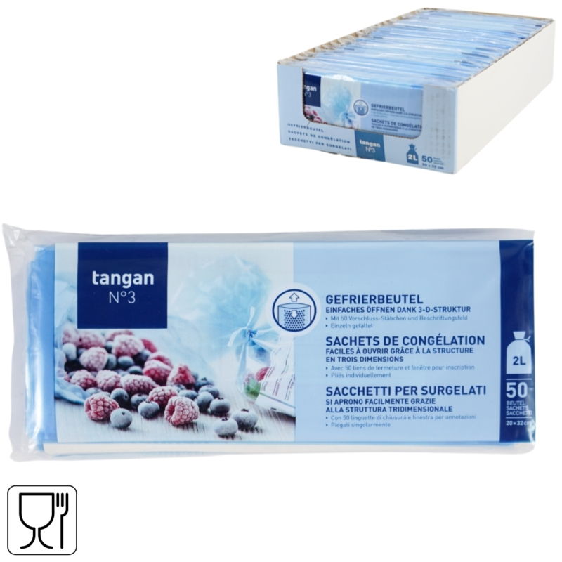 Migros diepvrieszakken 2L 50 stuks