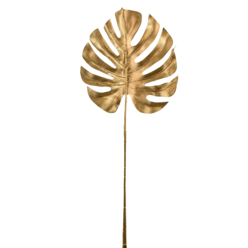 HBX kunsttak Monstera goudkleurig 72 cm