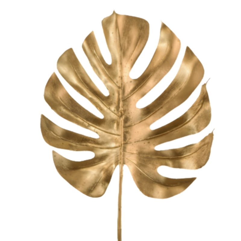 HBX kunsttak Monstera goudkleurig 72 cm