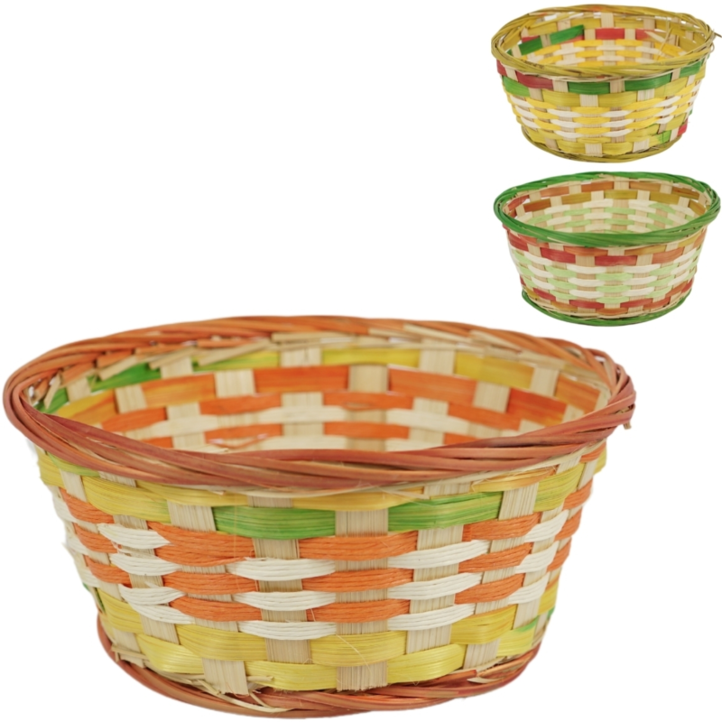 Mand bamboe 20 cm 3 assorti