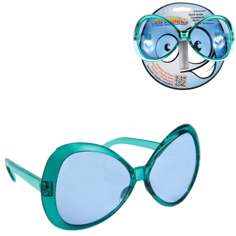 Partybrille XL türkis 15 cm