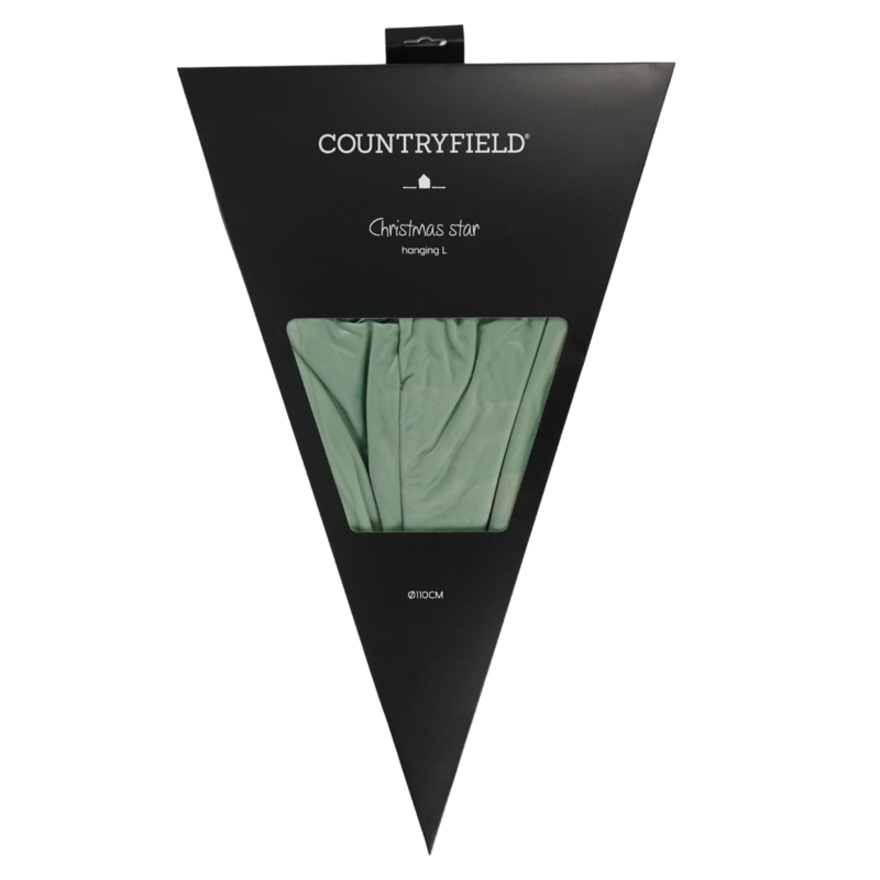 Countryfield Kersthanger ster fluweel Maria Xl blauw/zilverkleurig 135 cm