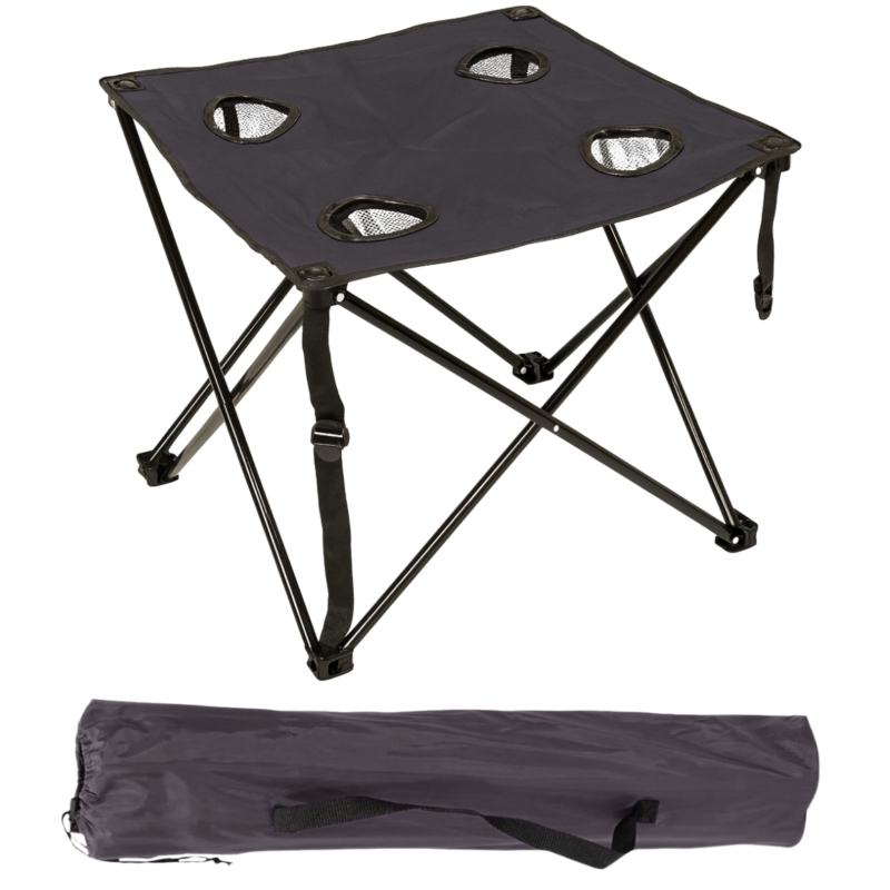 Opvouwbare campingtafel Oxford met bekerhouders 50 cm 4 assorti