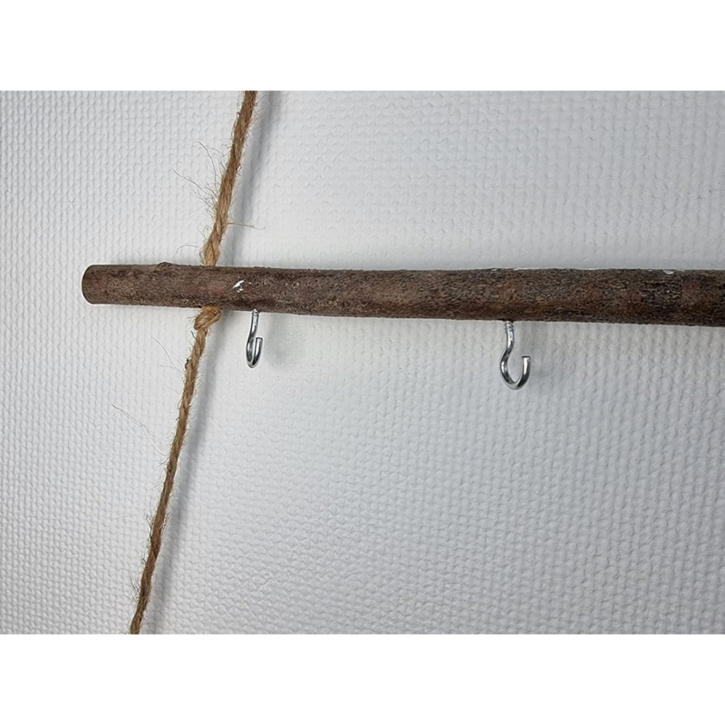 Wanddecoratie kerstboom met haken 120 cm