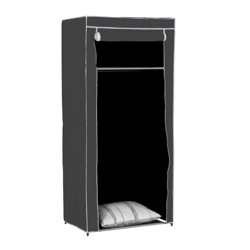 Kledingkast opvouwbaar antraciet 160 cm