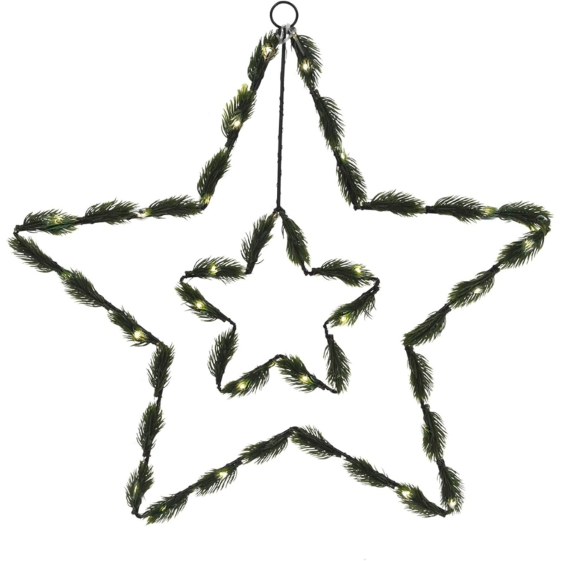 Kerstster met LED verlichting op batterij 50 cm