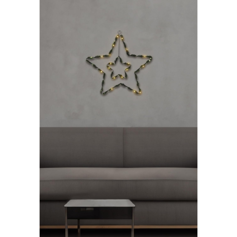 Kerstster met LED verlichting op batterij 50 cm