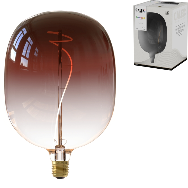 Calex lamp LED Avesta 5W E27 bruin 27 cm