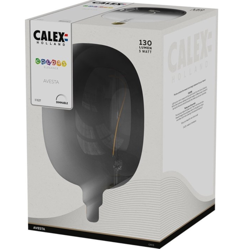 Calex lamp LED Avesta 5W E27 grijs 27 cm