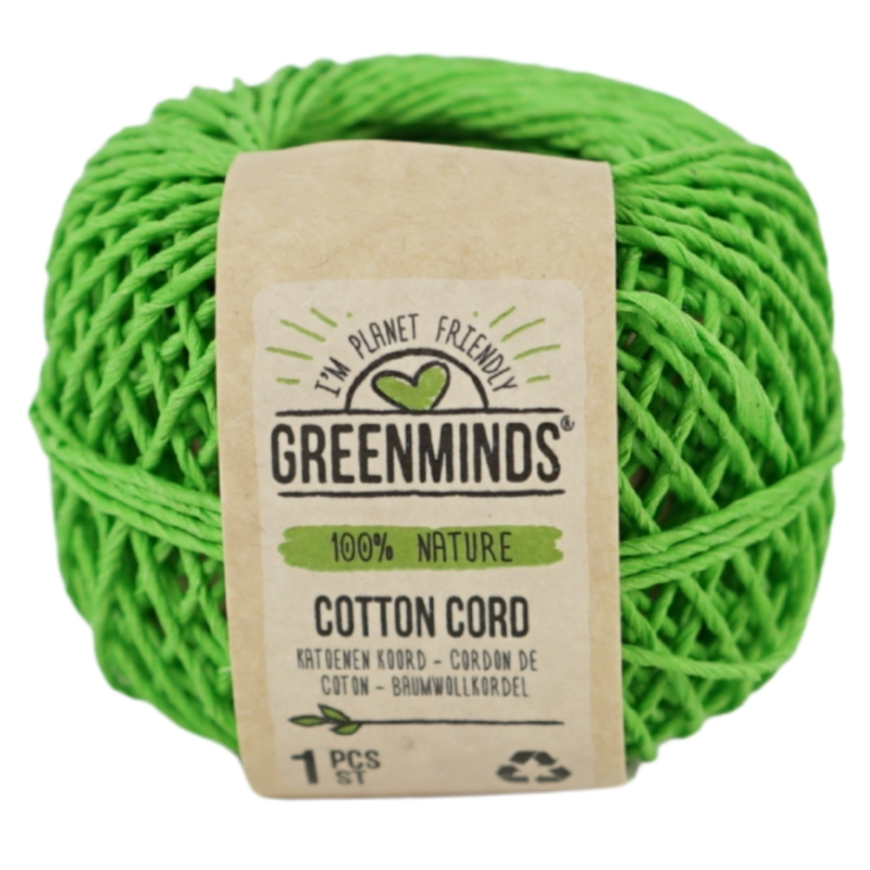 Greenminds katoenen koord groen 20 m