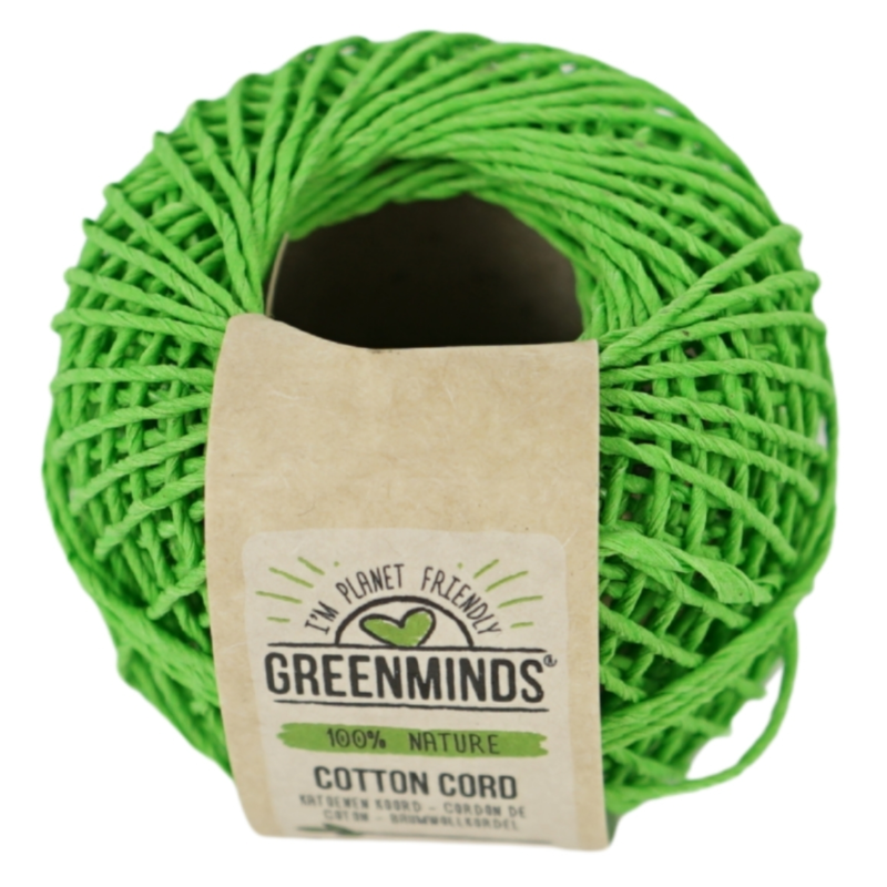 Greenminds katoenen koord groen 20 m
