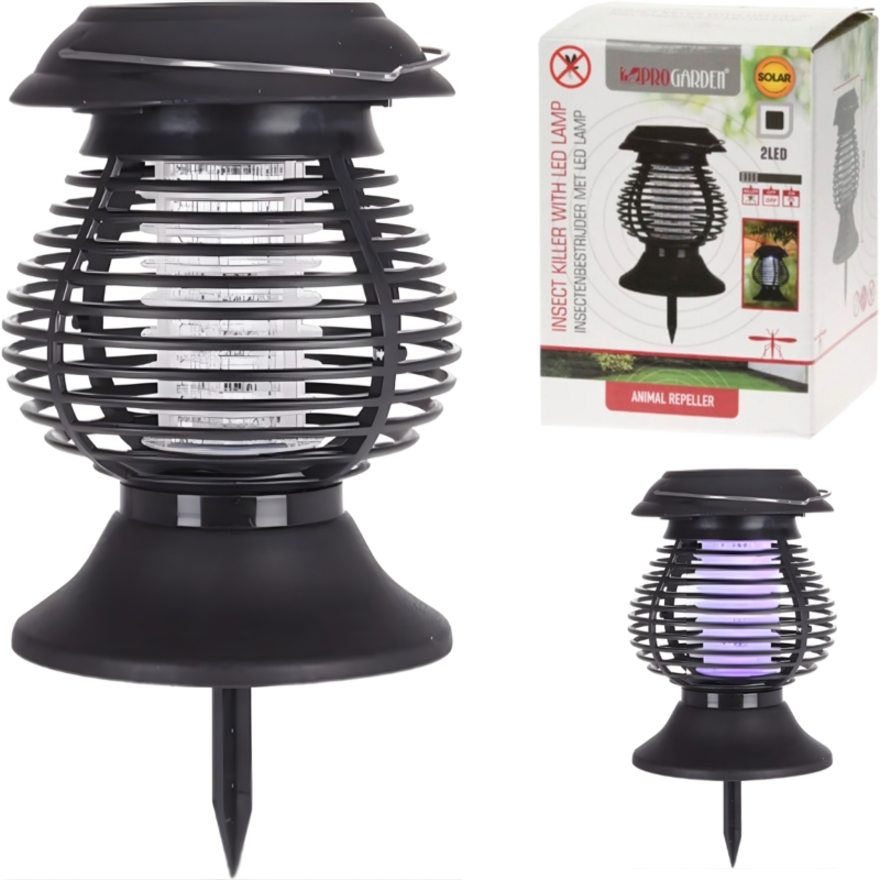 Pro Garden insectenbestrijder lamp solar LED 26 cm