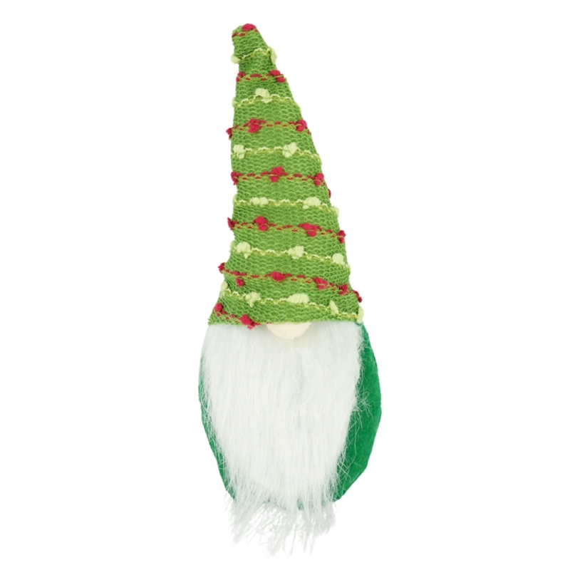 Kabouter Kerst groen met groene muts 25 cm