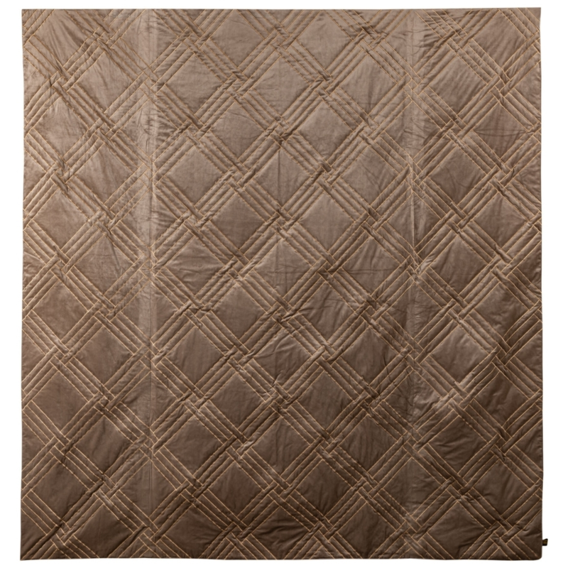 PTMD sprei plaid Cerine bruin 240 x 220 cm