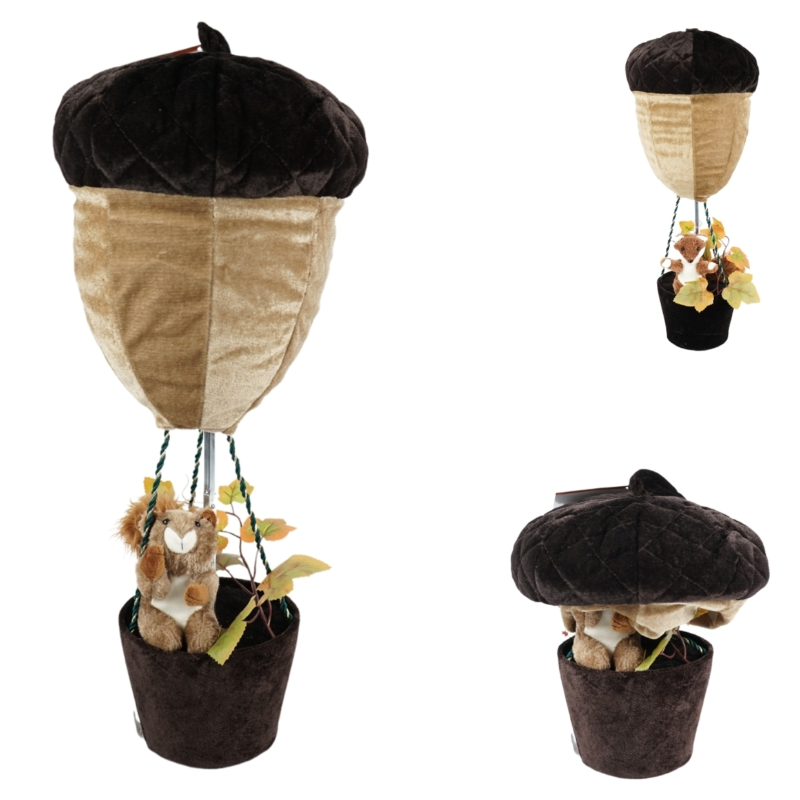 Luchtballon eikel inklapbaar 60 cm 2 assorti