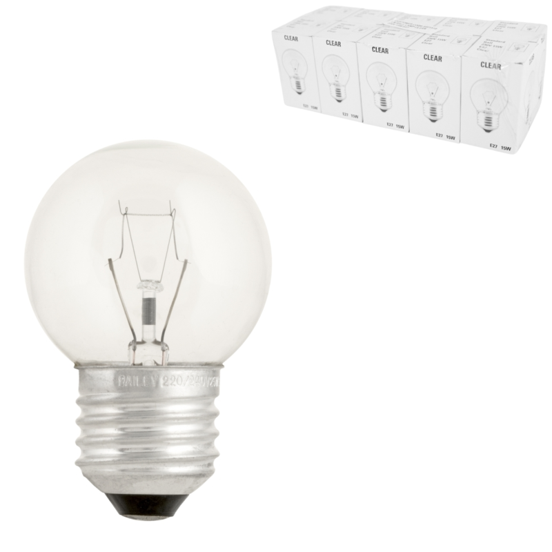Gloeilamp Ball transparant E27 230V 15W