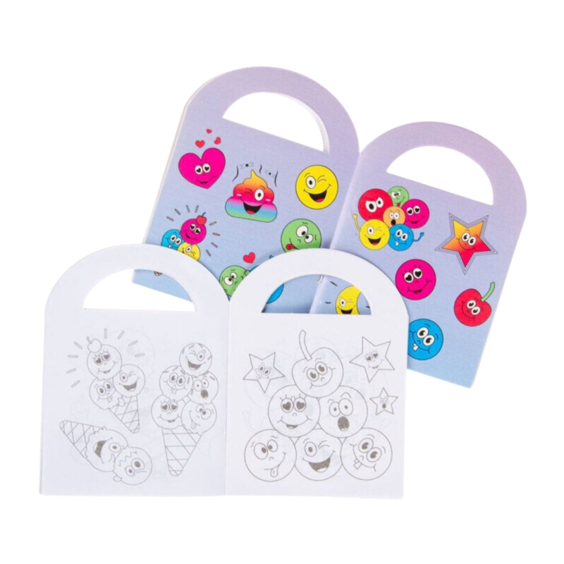 Kleurboek met stickers Faces 13 cm