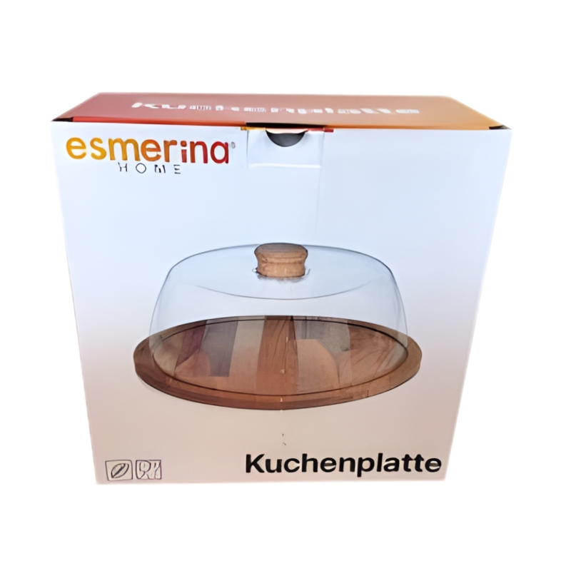 Esmerina serveerplank met stolp 24 cm