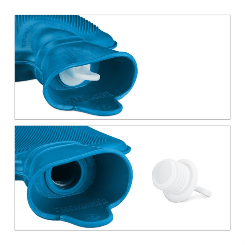 Relaxdays warmwater kruik blauw 1 L