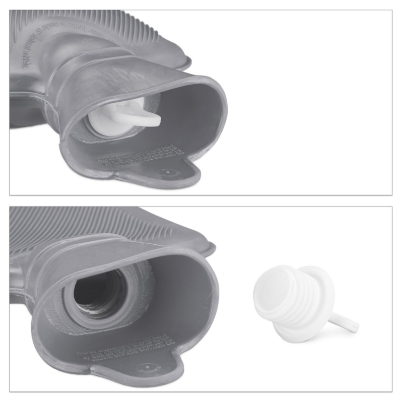 Relaxdays warmwater kruik grijs 1 L