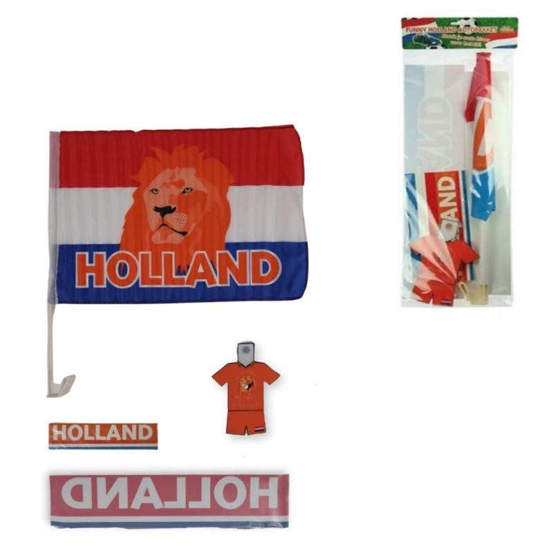 Funny Holland Autoset Oranje Holland set van 7