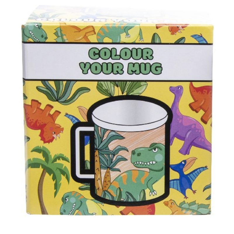 Kleur je eigen beker dinos 250 ml