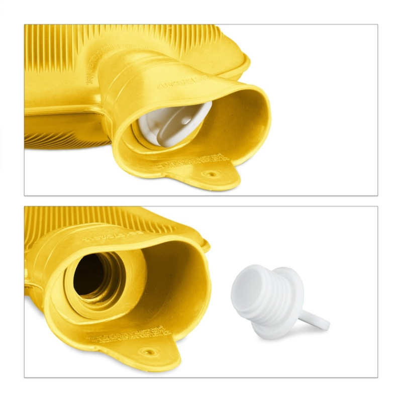 Relaxdays warmwater kruik geel 2 L