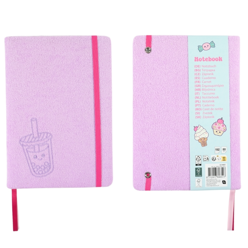 Notitieboek A5 gelinieerd 192 paginas 4 assorti