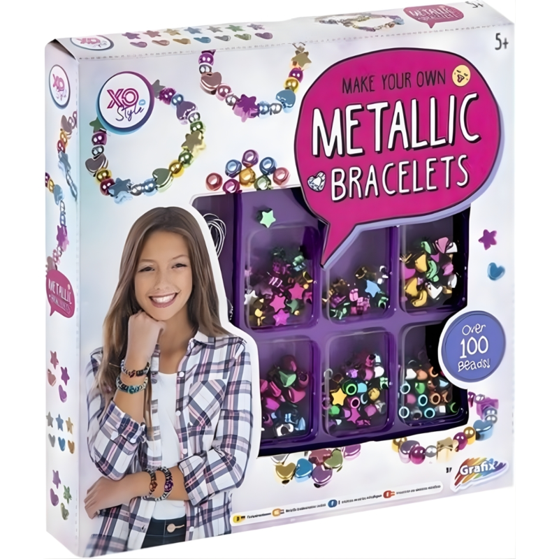 Grafix kralenset metallic 100+ delig