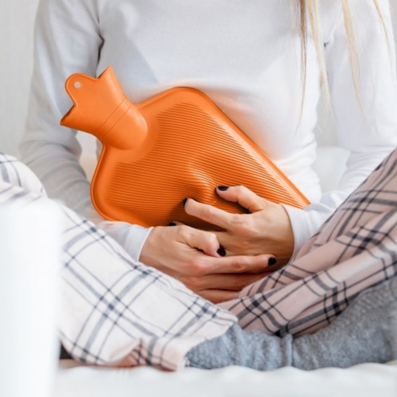 Relaxdays warmwater kruik oranje 2 L