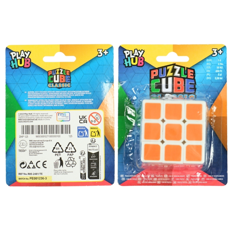 Play Hub rubiks cube 5,5 cm 2 assorti