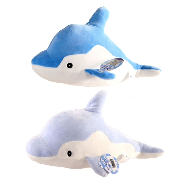 Knuffel dolfijn 35 cm 2 assorti