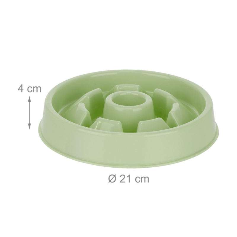 Relaxdays honden anti-schrok voerbak rond 3 groen 21 cm