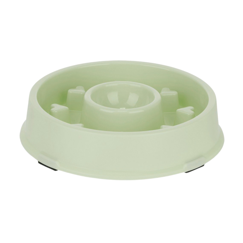 Relaxdays honden anti-schrok voerbak hartjes groen 19,5 cm