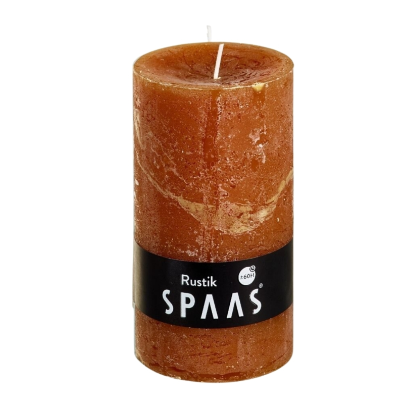 (R) Spaas stompkaars Rustic bruin 7 x 13 cm