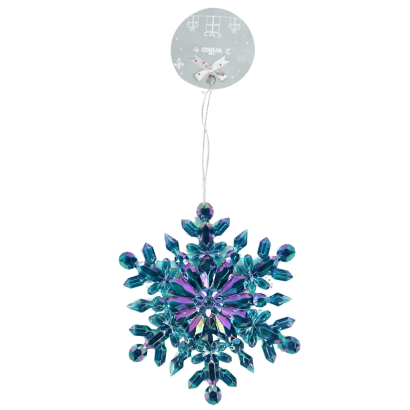 Wilko kersthanger sneeuwvlok blauw 13 cm