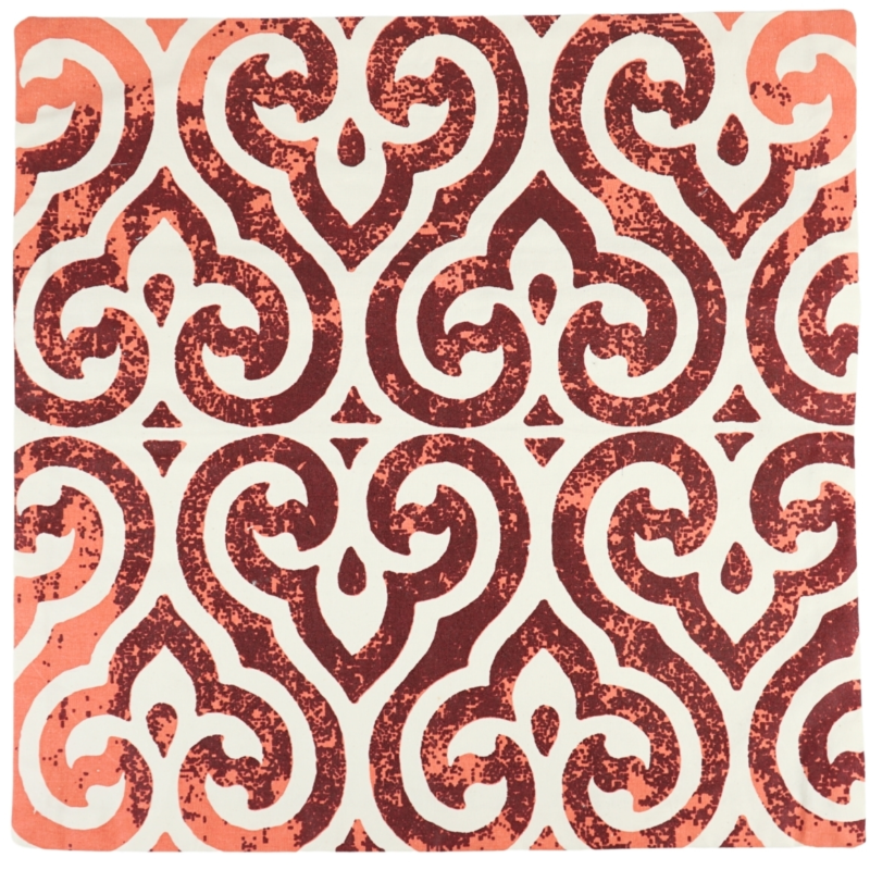 Fair Trade kussenhoes Oosters bordeaux 45 x 45 cm