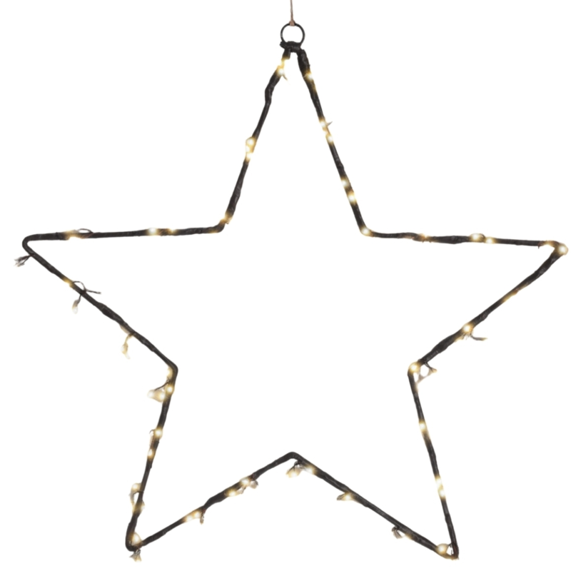 Kerstster LED bruin 40 cm